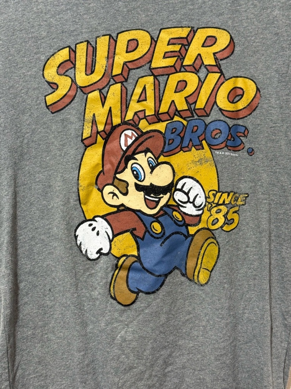 Old Navy Gray Sweatshirt with Blue Logo - Picture 2 of 3